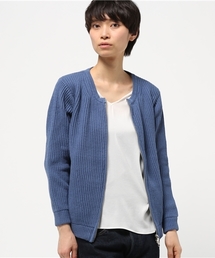 LBC | 5G片畦ジップカーディガン     (カーディガン/ボレロ)