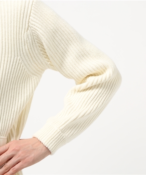 LBC（エルビーシー）の「5G片畦ジップカーディガン     （カーディガン/ボレロ・レディース・ダークブルー/オフホワイト・LARGE/MEDIUM）」の7枚目の写真