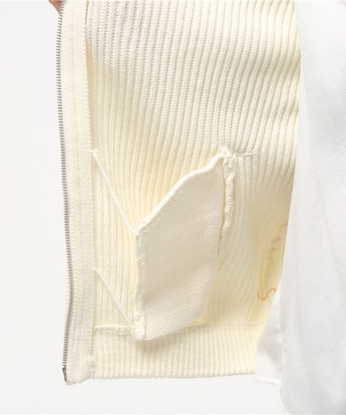 LBC（エルビーシー）の「5G片畦ジップカーディガン     （カーディガン/ボレロ・レディース・ダークブルー/オフホワイト・LARGE/MEDIUM）」の10枚目の写真