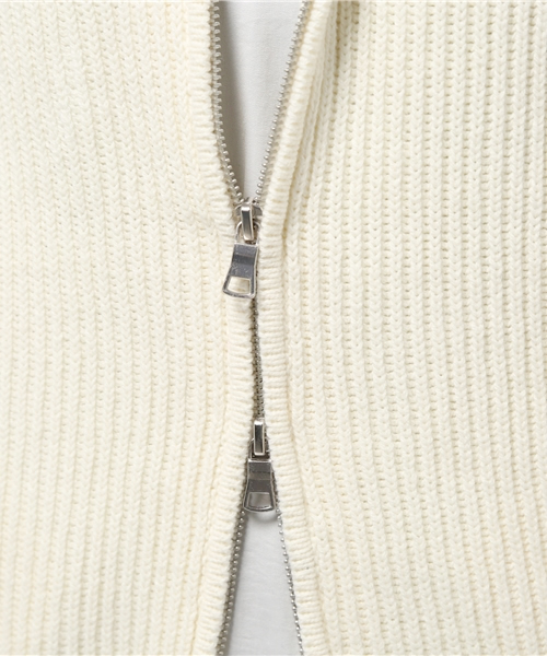 LBC（エルビーシー）の「5G片畦ジップカーディガン     （カーディガン/ボレロ・レディース・ダークブルー/オフホワイト・LARGE/MEDIUM）」の9枚目の写真