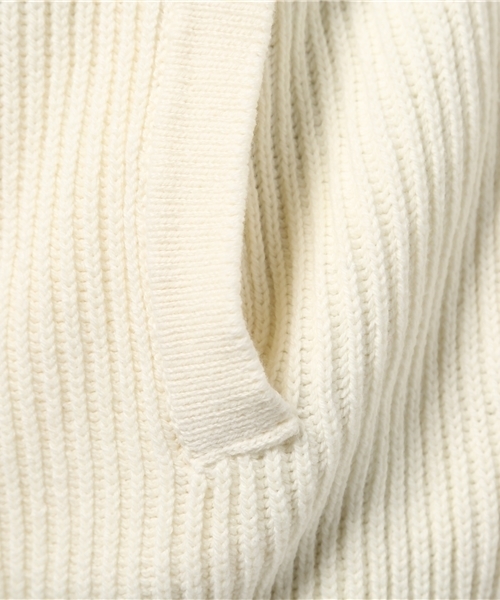 LBC（エルビーシー）の「5G片畦ジップカーディガン     （カーディガン/ボレロ・レディース・ダークブルー/オフホワイト・LARGE/MEDIUM）」の11枚目の写真