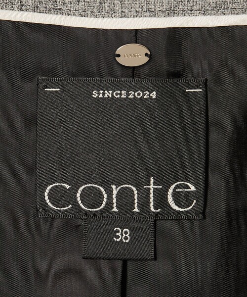 conte(コンテ)の「<conte>メランジ ノーカラージャケット(ノーカラージャケット・レディース・ダークグレー・FREE)」の14枚目の写真