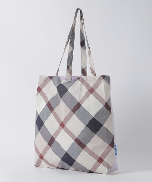 BLUE LABEL CRESTBRIDGE（ブルーレーベルクレストブリッジ）の「パーシャルクレストブリッジチェックエコバッグ（ショルダーバッグ・レディース・ブラック/ダークネイビー/パープル・FREE）」の3枚目の写真