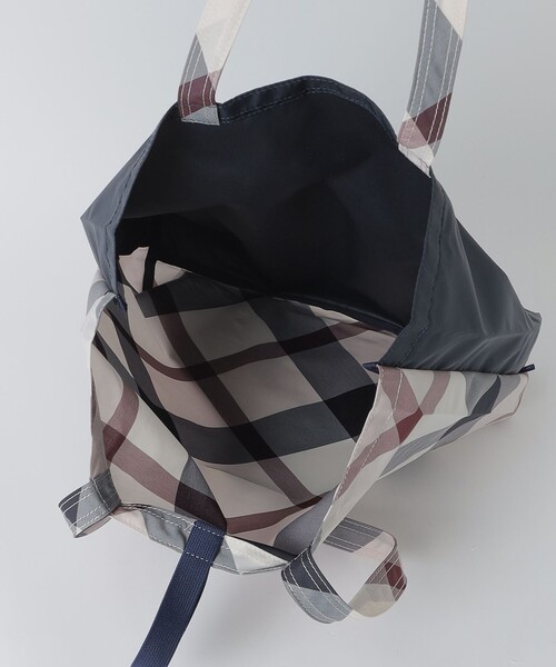 BLUE LABEL CRESTBRIDGE（ブルーレーベルクレストブリッジ）の「パーシャルクレストブリッジチェックエコバッグ（ショルダーバッグ・レディース・ブラック/ダークネイビー/パープル・FREE）」の10枚目の写真