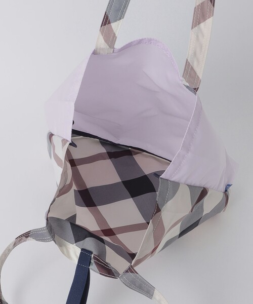 BLUE LABEL CRESTBRIDGE（ブルーレーベルクレストブリッジ）の「パーシャルクレストブリッジチェックエコバッグ（ショルダーバッグ・レディース・ブラック/ダークネイビー/パープル・FREE）」の15枚目の写真