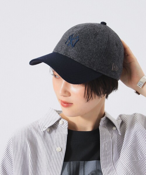 BEAMS BOY(ビームスボーイ)の「【別注】NEW ERA / 920 メルトンウール MLB キャップ(キャップ・レディース・ベージュ/ネイビー/チャコールグレー・ONE SIZE)」の1枚目の写真