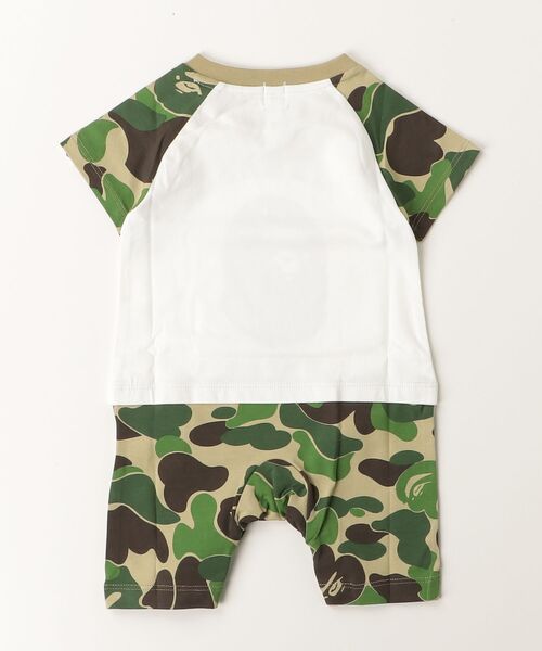 A BATHING APE(アベイシングエイプ)の「ABC CAMO BIG COLLEGE ROMPERS(ロンパース・キッズ・ブルー/ピンク/グリーン・70/80)」の9枚目の写真