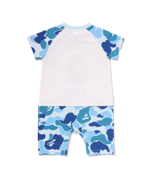 A BATHING APE(アベイシングエイプ)の「ABC CAMO BIG COLLEGE ROMPERS(ロンパース・キッズ・ブルー/ピンク/グリーン・70/80)」の4枚目の写真