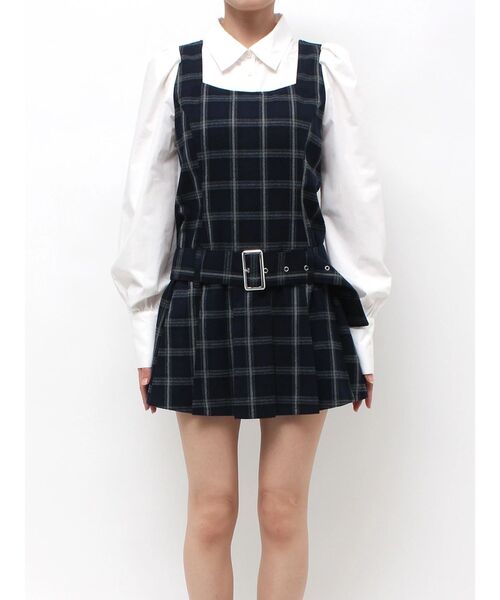 jouetie(ジュエティ)の「スクエアネックプリーツミニワンピース(ワンピース・レディース・グリーン/ネイビー/ボルドー・FREE)」の18枚目の写真