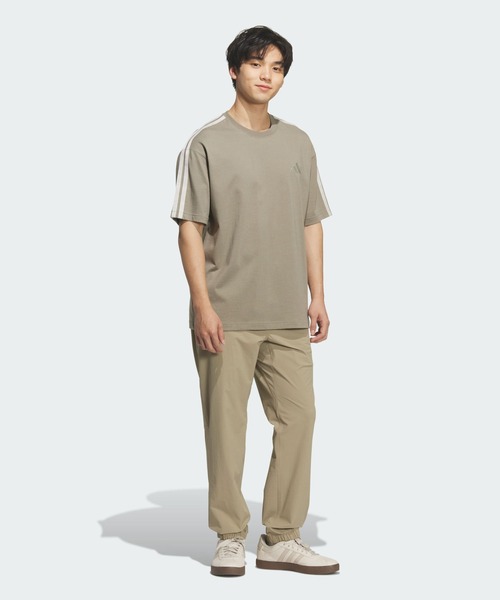 adidas(アディダス)の「エッセンシャルズ プラス ルーズフィット スリーストライプス シングルジャージー半袖Tシャツ / アディダス adidas(Tシャツ/カットソー・メンズ・ブラウン・XX-LARGE/LARGE/X-LARGE/X-SMALL/3XL/MEDIUM/SMALL)」の3枚目の写真