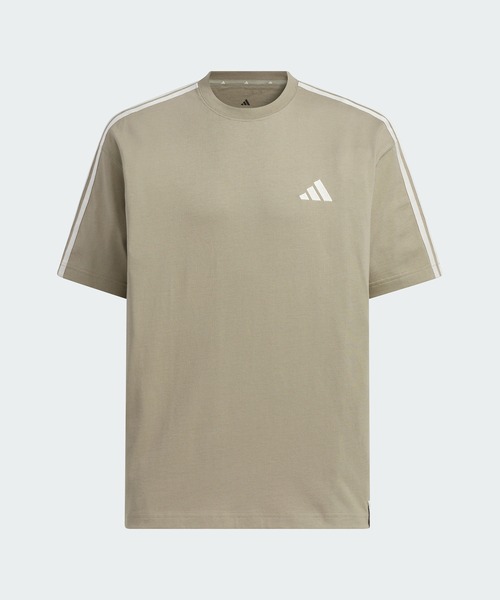 adidas(アディダス)の「エッセンシャルズ プラス ルーズフィット スリーストライプス シングルジャージー半袖Tシャツ / アディダス adidas(Tシャツ/カットソー・メンズ・ブラウン・XX-LARGE/LARGE/X-LARGE/X-SMALL/3XL/MEDIUM/SMALL)」の6枚目の写真