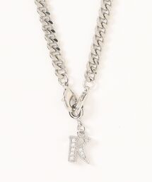 FANCYCUBE（ファンシーキューブ）の「【FANCYCUBE】FANCYCUBE ファンシーキューブ /メイクアップバーム用 イニシャルチャーム K セットシルバーネックレス(MA)（ネックレス）」