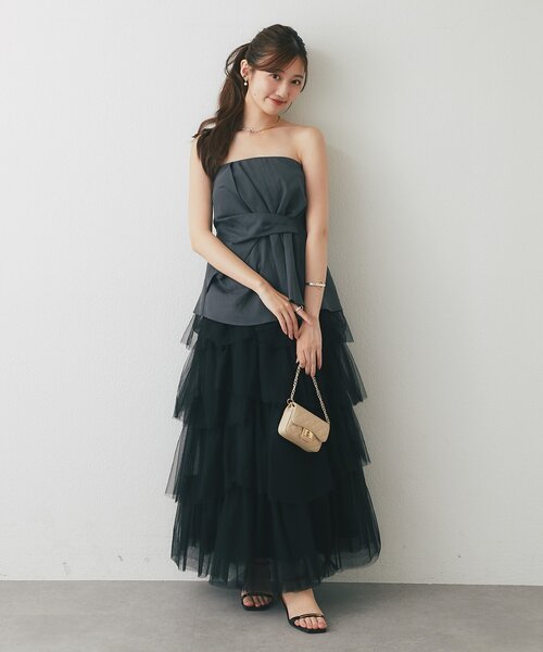 La boutique BonBon(ラブティックボンボン)の「【スタイリングのポイントに】キュプラ混ビスチェブラウス(シャツ/ブラウス・レディース・ピンク/チャコールグレー・FREE)」の8枚目の写真