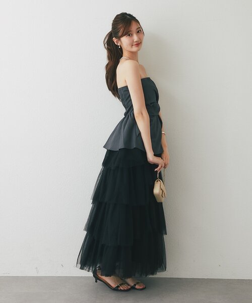 La boutique BonBon(ラブティックボンボン)の「【スタイリングのポイントに】キュプラ混ビスチェブラウス(シャツ/ブラウス・レディース・ピンク/チャコールグレー・FREE)」の9枚目の写真