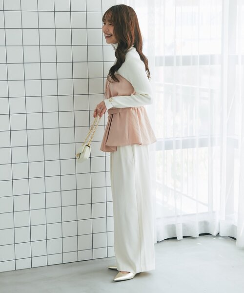 La boutique BonBon(ラブティックボンボン)の「【スタイリングのポイントに】キュプラ混ビスチェブラウス(シャツ/ブラウス・レディース・ピンク/チャコールグレー・FREE)」の19枚目の写真