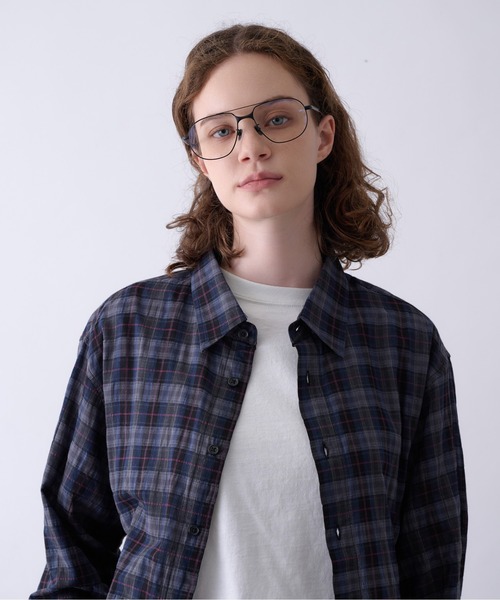 Perushu(ペルーシュ)の「OMBRE CHECK DAMAGE SHIRT/オンブレチェックダメージシャツ(シャツ/ブラウス・メンズ・ボルドー/ダークネイビー/ブラック・MEDIUM/LARGE)」の19枚目の写真