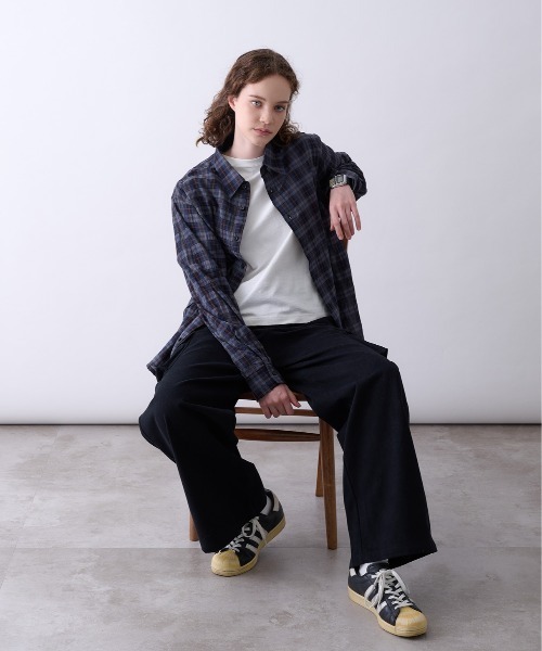 Perushu(ペルーシュ)の「OMBRE CHECK DAMAGE SHIRT/オンブレチェックダメージシャツ(シャツ/ブラウス・メンズ・ボルドー/ダークネイビー/ブラック・MEDIUM/LARGE)」の14枚目の写真