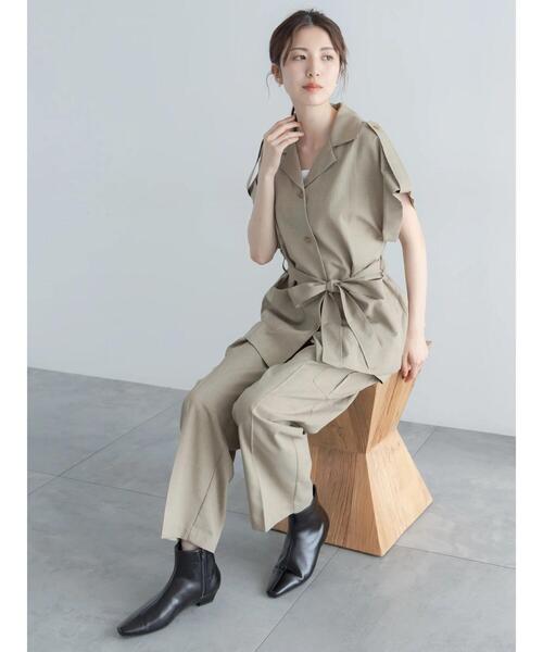 Te chichi(テチチ)の「ミリタリーシャツジャケット(セットアップ可)(シャツ/ブラウス・レディース・カーキ/ブラウン/ベージュ・F)」の20枚目の写真