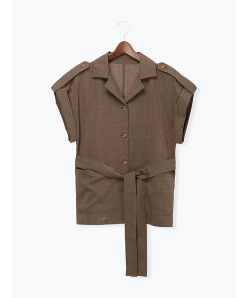 Te chichi(テチチ)の「ミリタリーシャツジャケット(セットアップ可)(シャツ/ブラウス・レディース・カーキ/ブラウン/ベージュ・F)」の11枚目の写真