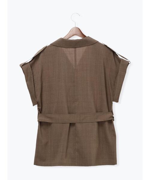 Te chichi(テチチ)の「ミリタリーシャツジャケット(セットアップ可)(シャツ/ブラウス・レディース・カーキ/ブラウン/ベージュ・F)」の12枚目の写真