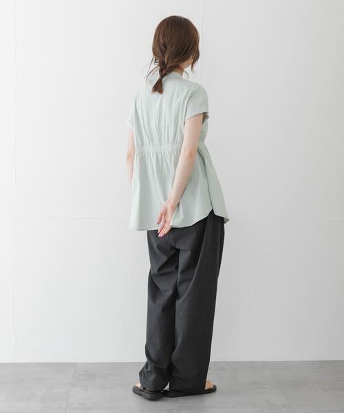 URBAN RESEARCH Sonny Label(アーバンリサーチサニーレーベル)の「バンドカラーシャーリングブラウス(シャツ/ブラウス・レディース・ミント/ブルー/オフホワイト・FREE)」の7枚目の写真