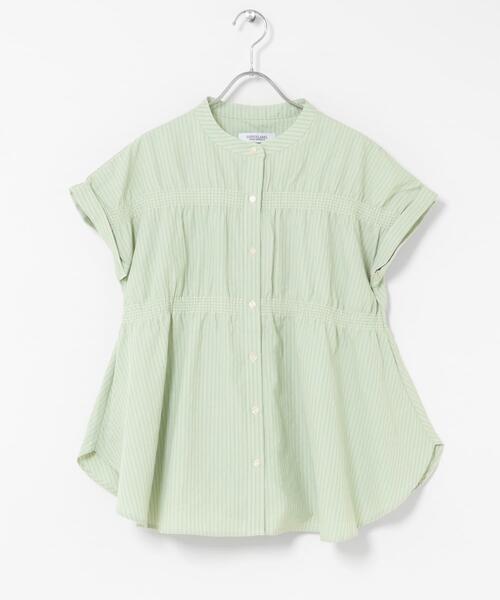 URBAN RESEARCH Sonny Label(アーバンリサーチサニーレーベル)の「バンドカラーシャーリングブラウス(シャツ/ブラウス・レディース・ミント/ブルー/オフホワイト・FREE)」の8枚目の写真