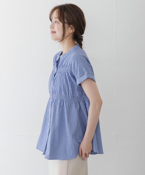 URBAN RESEARCH Sonny Label(アーバンリサーチサニーレーベル)の「バンドカラーシャーリングブラウス(シャツ/ブラウス・レディース・ミント/ブルー/オフホワイト・FREE)」の11枚目の写真