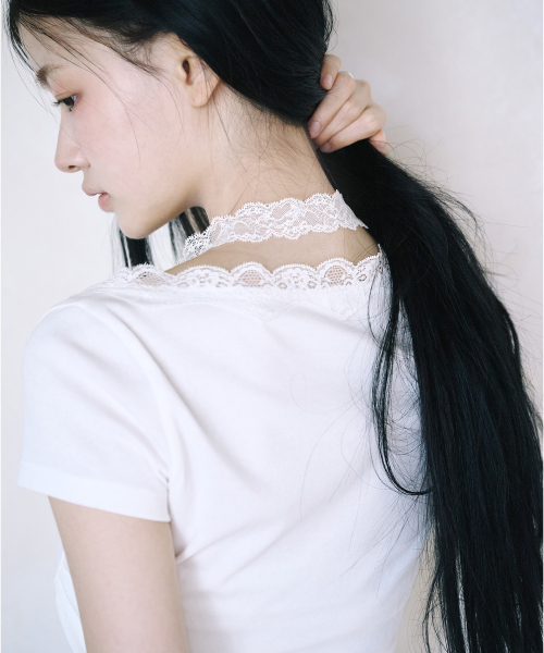 REISE MIYA（レイズミヤ）の「リリー ホルターネック レーストップ [ホワイト]（Tシャツ/カットソー・レディース・その他・SMALL/MEDIUM）」の3枚目の写真