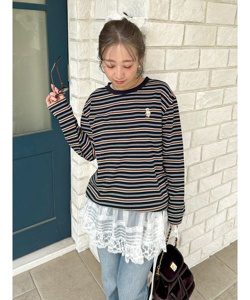 LILY BROWN（リリーブラウン）の「【限定カラー】【Lily Bear】アニバーサリーＴシャツ（Tシャツ/カットソー・レディース・ピンク/その他/ホワイト/ブラック・F）」の21枚目の写真
