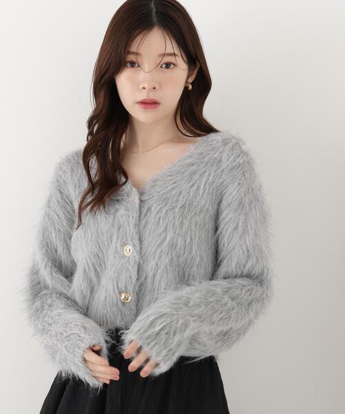 PROPORTION BODY DRESSING(プロポーションボディドレッシング)の「シャギーショートカーディガン / 1216274903(カーディガン/ボレロ・レディース・ホワイト/グレー系その他/ピンク・FREE)」の20枚目の写真