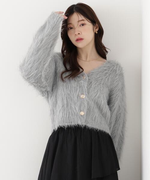 PROPORTION BODY DRESSING(プロポーションボディドレッシング)の「シャギーショートカーディガン / 1216274903(カーディガン/ボレロ・レディース・ホワイト/グレー系その他/ピンク・FREE)」の21枚目の写真