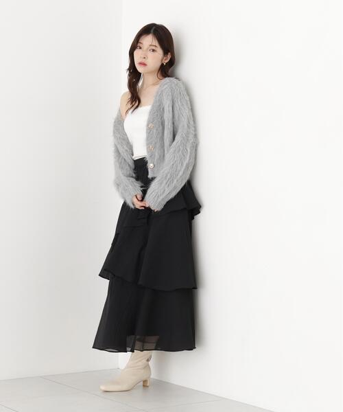 PROPORTION BODY DRESSING(プロポーションボディドレッシング)の「シャギーショートカーディガン / 1216274903(カーディガン/ボレロ・レディース・ホワイト/グレー系その他/ピンク・FREE)」の22枚目の写真