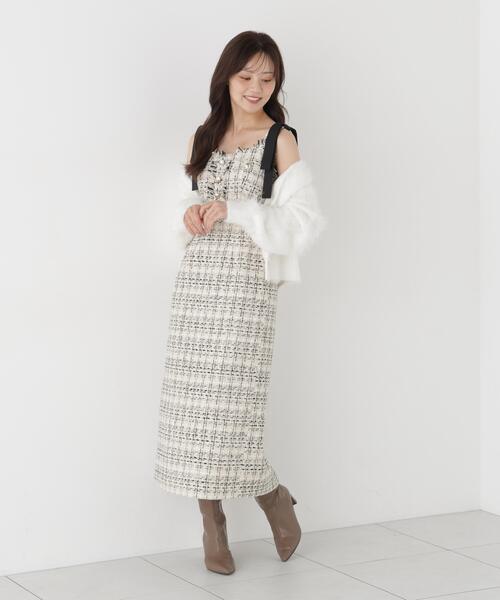 PROPORTION BODY DRESSING(プロポーションボディドレッシング)の「シャギーショートカーディガン / 1216274903(カーディガン/ボレロ・レディース・ホワイト/グレー系その他/ピンク・FREE)」の16枚目の写真