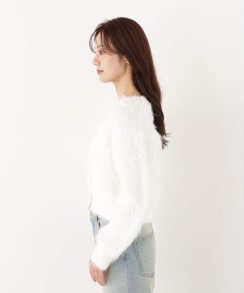 PROPORTION BODY DRESSING(プロポーションボディドレッシング)の「シャギーショートカーディガン / 1216274903(カーディガン/ボレロ・レディース・ホワイト/グレー系その他/ピンク・FREE)」の19枚目の写真