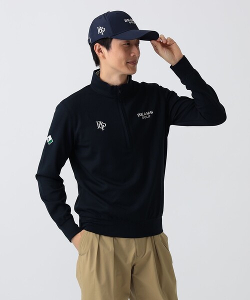 BEAMS GOLF(ビームスゴルフ)の「PURPLE LABEL / スフィダンテ ハーフジップ プルオーバー(スウェット・メンズ・ネイビー/チャコールグレー/グレー・S/XL/M/L)」の3枚目の写真