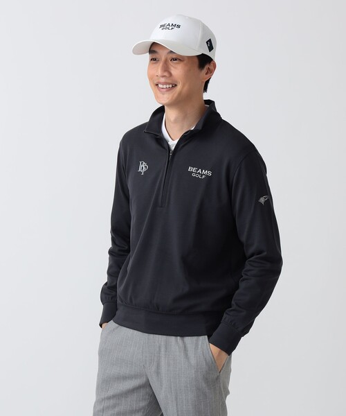 BEAMS GOLF(ビームスゴルフ)の「PURPLE LABEL / スフィダンテ ハーフジップ プルオーバー(スウェット・メンズ・ネイビー/チャコールグレー/グレー・S/XL/M/L)」の2枚目の写真