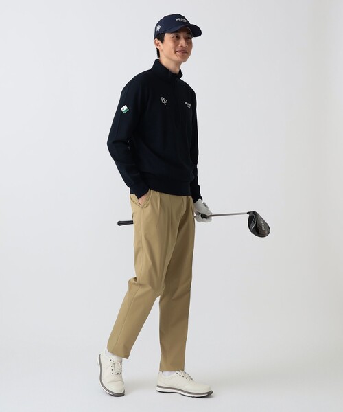 BEAMS GOLF(ビームスゴルフ)の「PURPLE LABEL / スフィダンテ ハーフジップ プルオーバー(スウェット・メンズ・ネイビー/チャコールグレー/グレー・S/XL/M/L)」の4枚目の写真