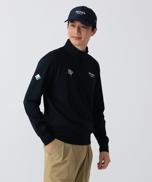 BEAMS GOLF(ビームスゴルフ)の「PURPLE LABEL / スフィダンテ ハーフジップ プルオーバー(スウェット・メンズ・ネイビー/チャコールグレー/グレー・S/XL/M/L)」の7枚目の写真