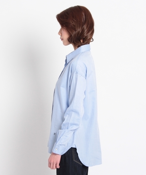 HusHusH(ハッシュアッシュ)の「コットン比翼ブラウス(シャツ/ブラウス・レディース・ホワイト/ブルー/ブルー系1・02/03)」の5枚目の写真