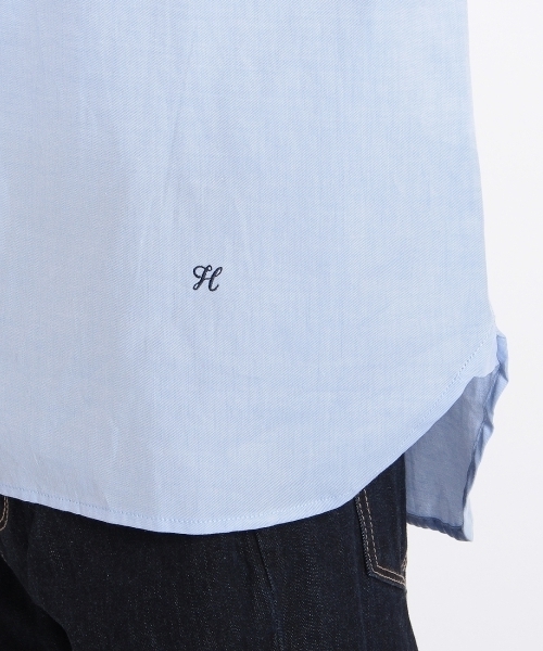 HusHusH(ハッシュアッシュ)の「コットン比翼ブラウス(シャツ/ブラウス・レディース・ホワイト/ブルー/ブルー系1・02/03)」の9枚目の写真