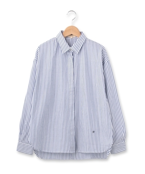 HusHusH(ハッシュアッシュ)の「コットン比翼ブラウス(シャツ/ブラウス・レディース・ホワイト/ブルー/ブルー系1・02/03)」の10枚目の写真