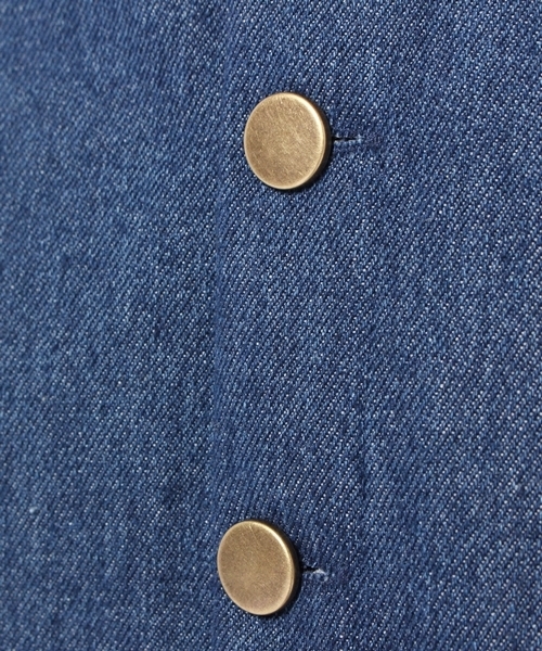 Chico（チコ）の「前開き台形ボックススカート（デニムスカート・レディース・ホワイト/ライトブルー/アクア・FREE）」の10枚目の写真