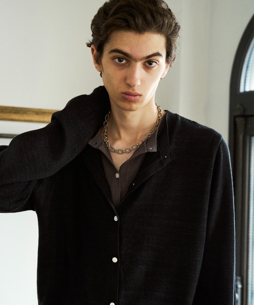 CAMPHOR WOOD（カンファーウッド）の「DOUBLE LAYERED GLITTER KNIT CARDIGAN / ダブルレイヤードグリッターニットカーディガン（ニット/セーター・メンズ・チャコールグレー/ブラック・MEDIUM/LARGE）」の22枚目の写真