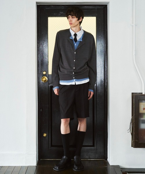 CAMPHOR WOOD（カンファーウッド）の「DOUBLE LAYERED GLITTER KNIT CARDIGAN / ダブルレイヤードグリッターニットカーディガン（ニット/セーター・メンズ・チャコールグレー/ブラック・MEDIUM/LARGE）」の17枚目の写真