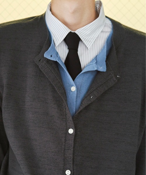 CAMPHOR WOOD（カンファーウッド）の「DOUBLE LAYERED GLITTER KNIT CARDIGAN / ダブルレイヤードグリッターニットカーディガン（ニット/セーター・メンズ・チャコールグレー/ブラック・MEDIUM/LARGE）」の13枚目の写真