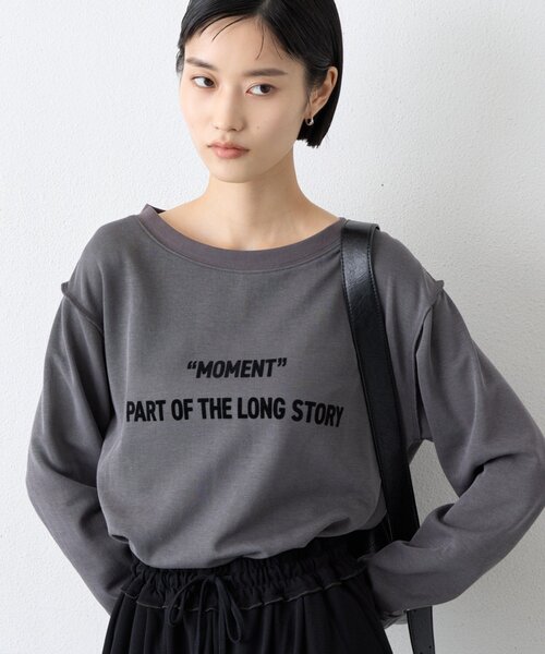 CIAOPANIC TYPY(チャオパニックティピー)の「∴スムースフロッキーロゴTee(Tシャツ/カットソー・レディース・オフホワイト/アイボリー/チャコールグレー/グリーン・ONE SIZE)」の3枚目の写真