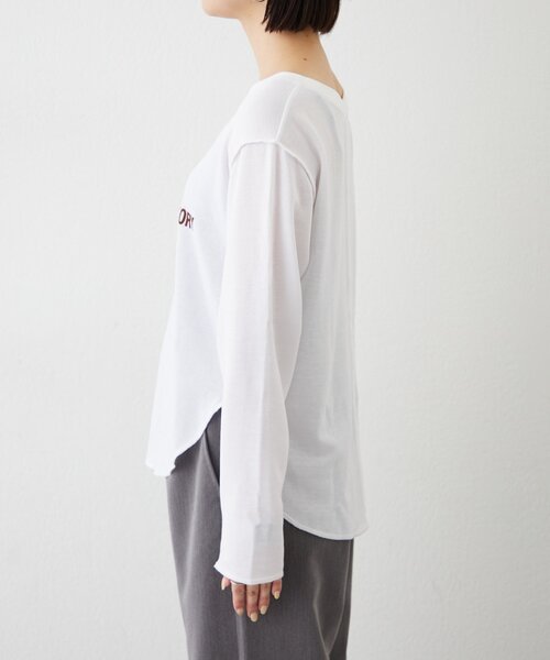 CIAOPANIC TYPY(チャオパニックティピー)の「∴スムースフロッキーロゴTee(Tシャツ/カットソー・レディース・オフホワイト/アイボリー/チャコールグレー/グリーン・ONE SIZE)」の21枚目の写真