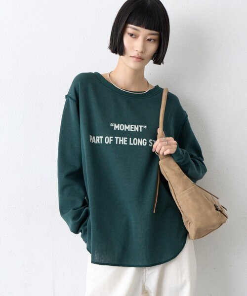 CIAOPANIC TYPY(チャオパニックティピー)の「∴スムースフロッキーロゴTee(Tシャツ/カットソー・レディース・オフホワイト/アイボリー/チャコールグレー/グリーン・ONE SIZE)」の17枚目の写真