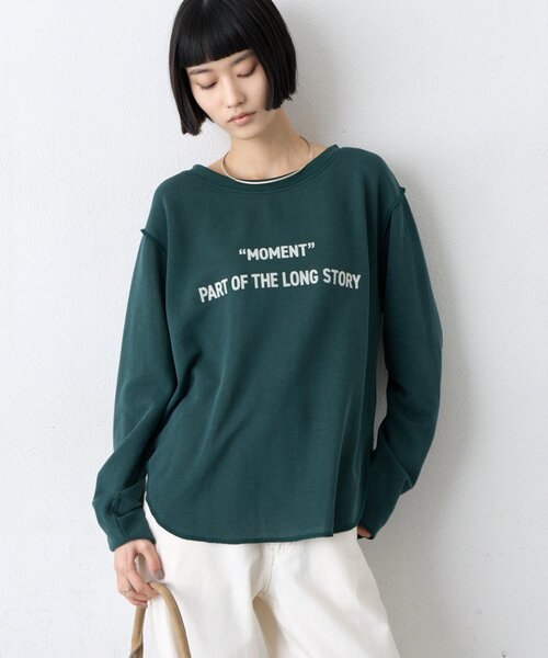CIAOPANIC TYPY(チャオパニックティピー)の「∴スムースフロッキーロゴTee(Tシャツ/カットソー・レディース・オフホワイト/アイボリー/チャコールグレー/グリーン・ONE SIZE)」の18枚目の写真