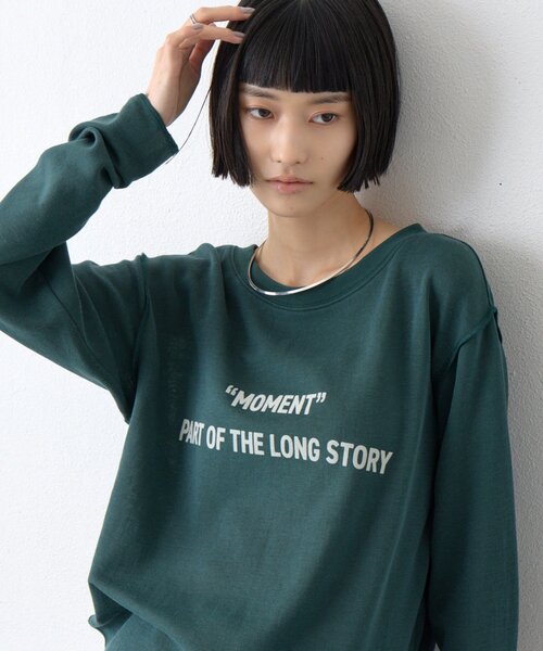 CIAOPANIC TYPY(チャオパニックティピー)の「∴スムースフロッキーロゴTee(Tシャツ/カットソー・レディース・オフホワイト/アイボリー/チャコールグレー/グリーン・ONE SIZE)」の10枚目の写真